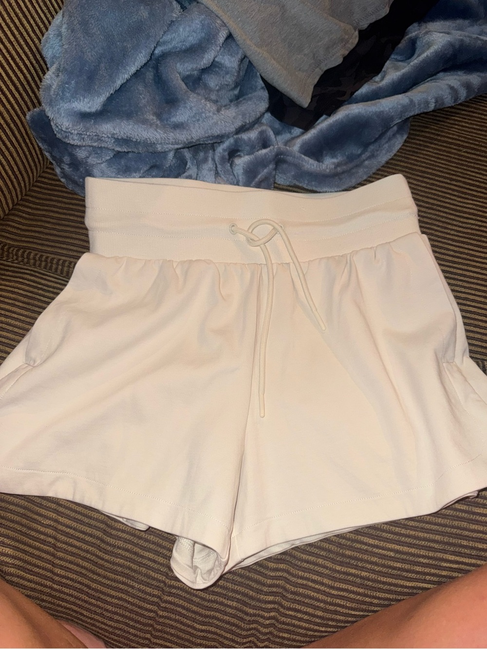 Old Navy White High-Waist Drawstring Athletic Shorts